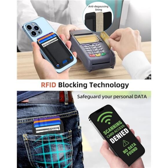 Upgraded for Magsafe Wallet,Strongest Magnetic Wallet, for iPhone Wallet Magsafe - Picture 6 of 7